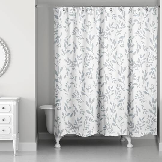 74" Delicate Floral Shower Curtain